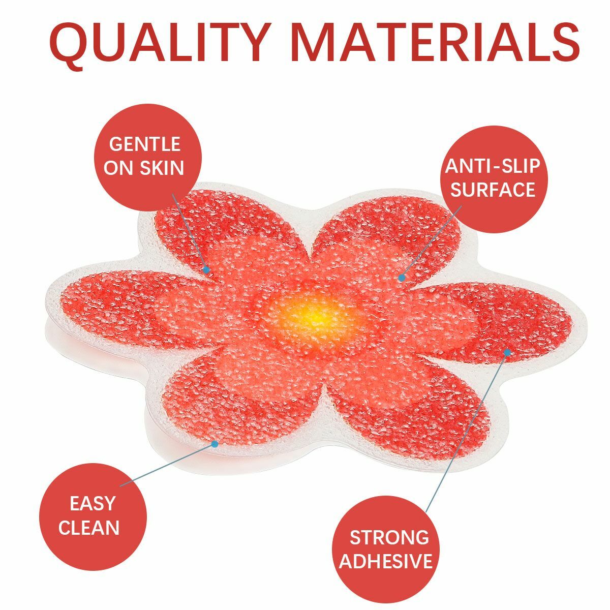 Non Slip Flower Stickers Decals Tape Mat for Bath Tub Stairs Shower Appliques