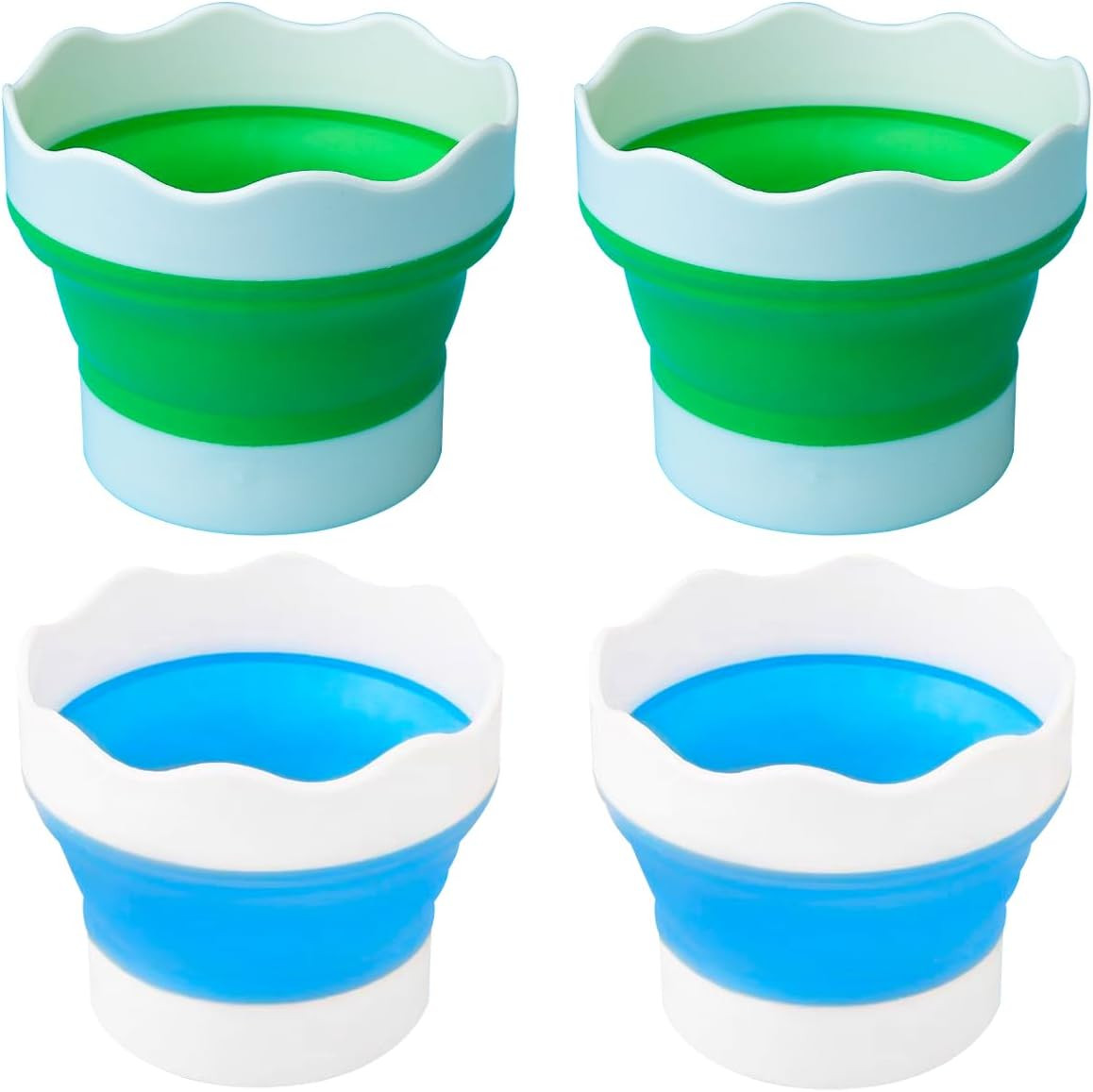 4 PCS Collapsible Paint Brush Washer Multifunctional Collapsible Bucket Foldable
