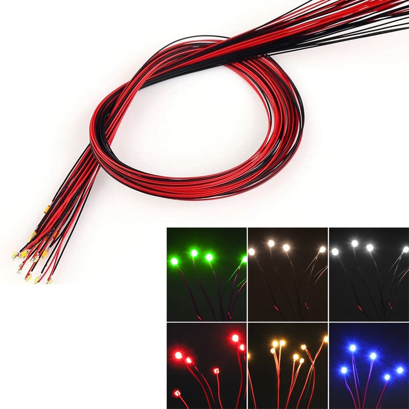 Connectors SMD LED Light with Wire Micro Litz Pre-Soldered Model Material Light