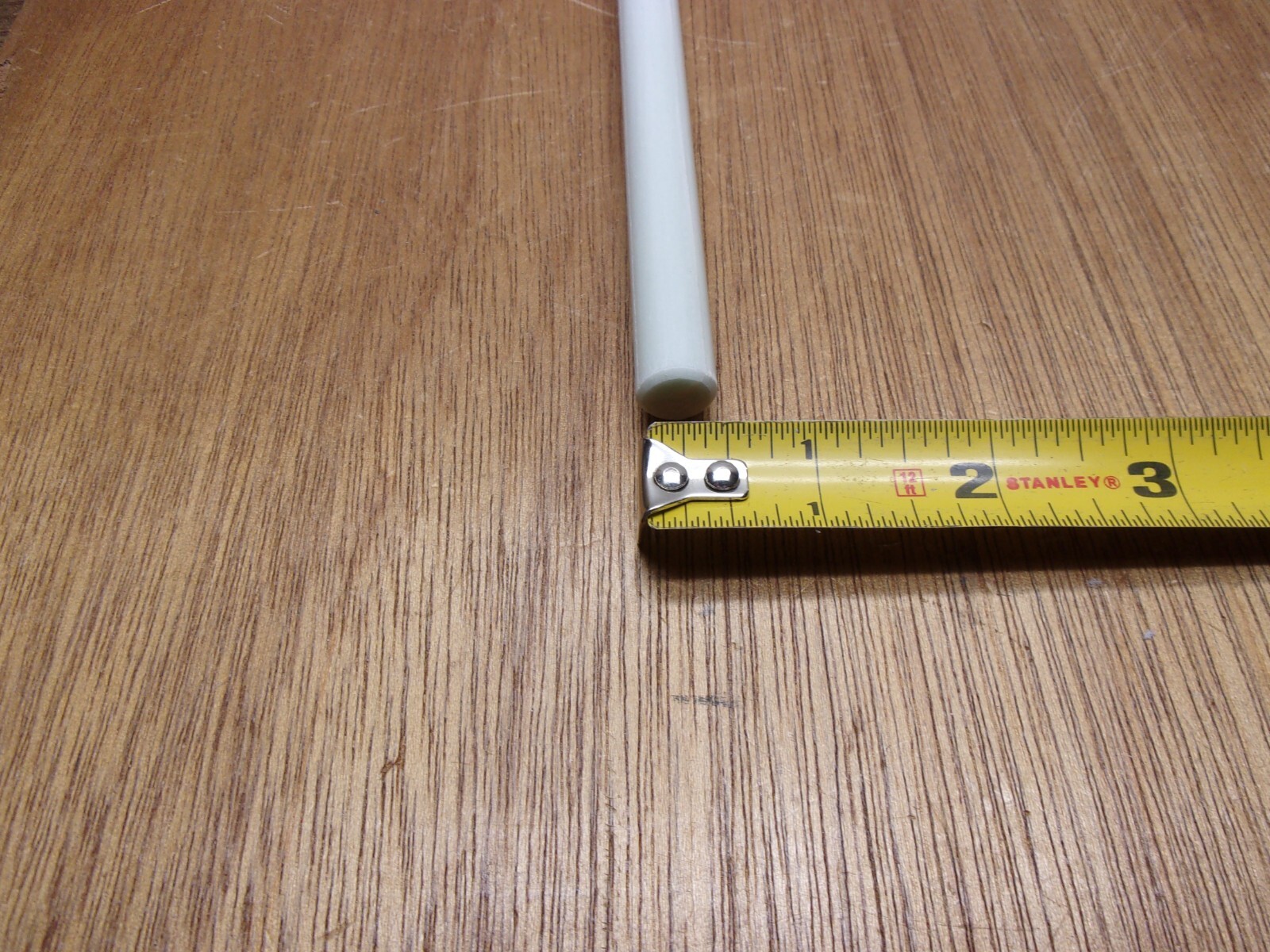 (Qty.2) 1/2" X 12" Fibergrate Fiberglass Dynaform Solid Rod Iso Natural