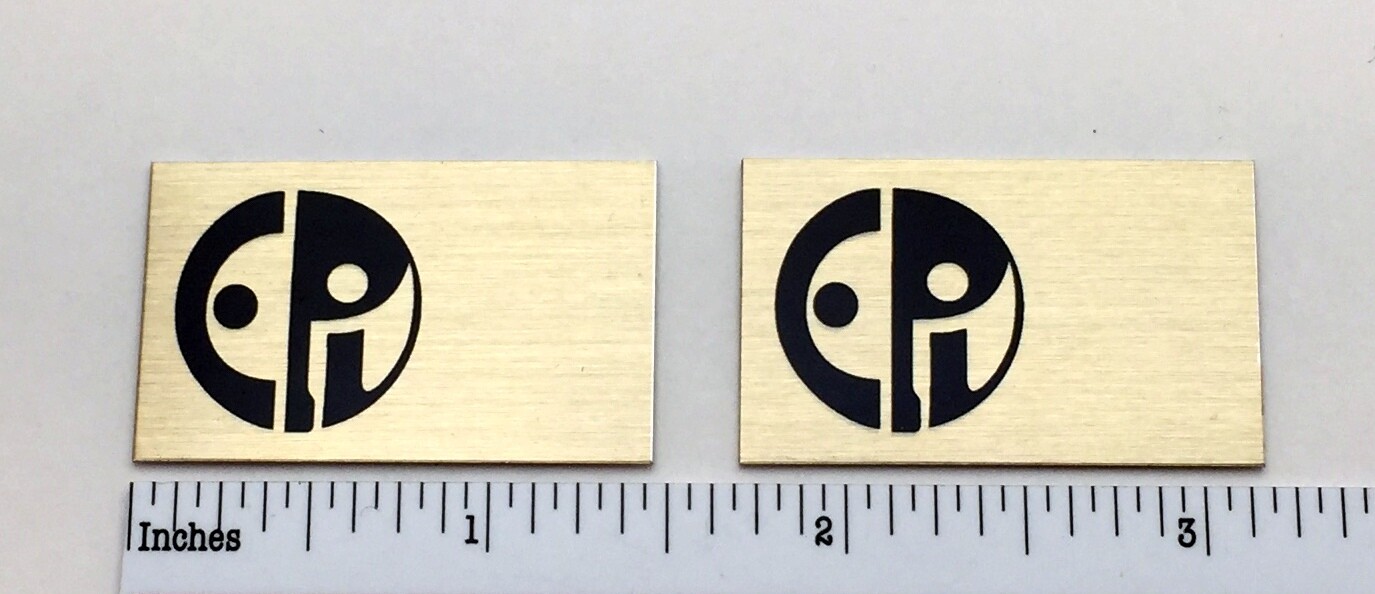 EPI Speaker Badge Logo Emblem Custom Aluminum Pair
