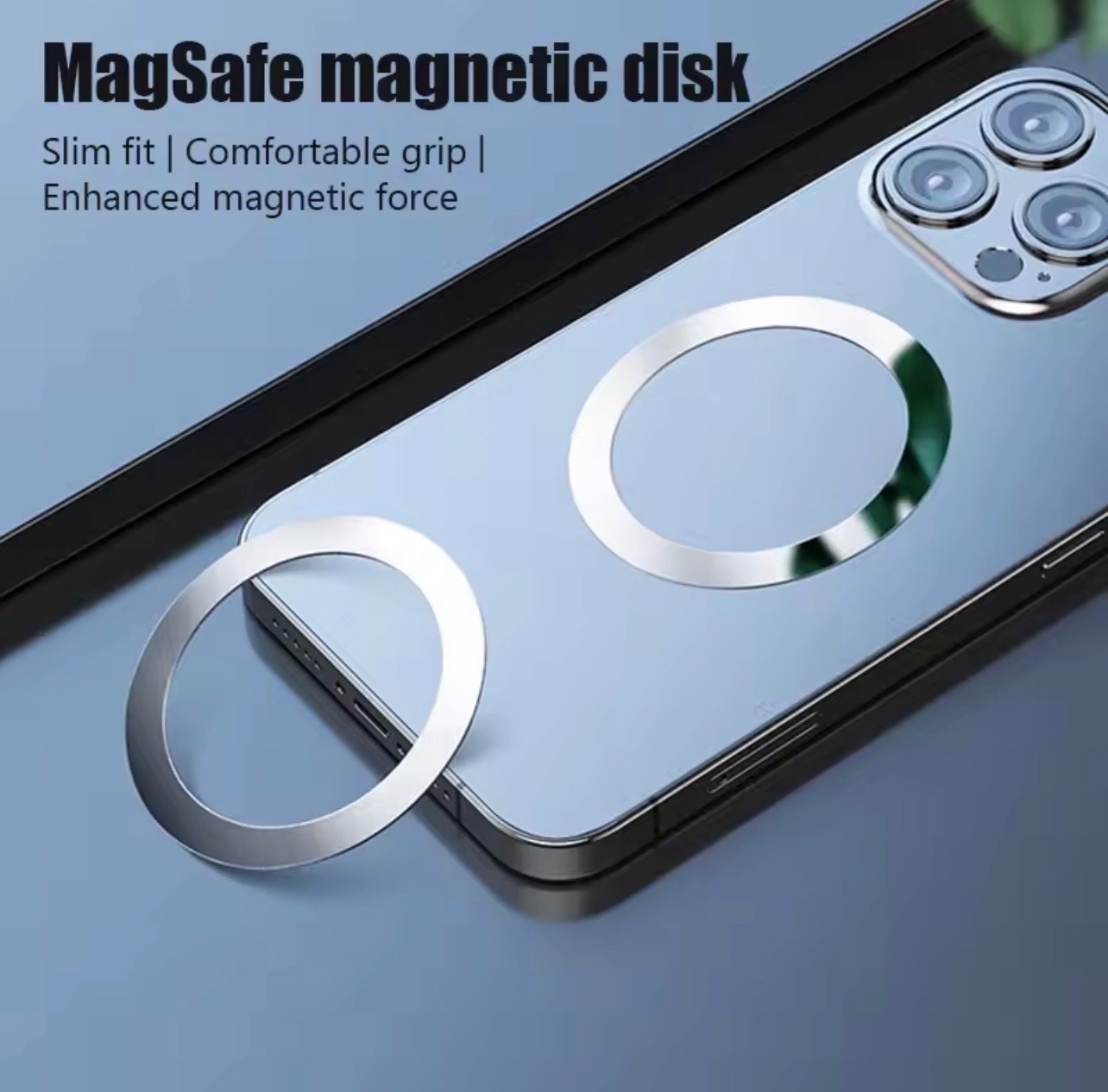 Universal Adhesive Metal Ring -- Magnetic Magsafe Phone Charger Stand