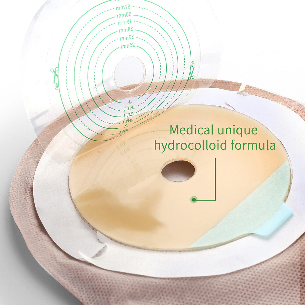 100 X Colostomy Bags Ostomy Supplies One Piece Drainable Ostomy Pouch Cut-to-Fit