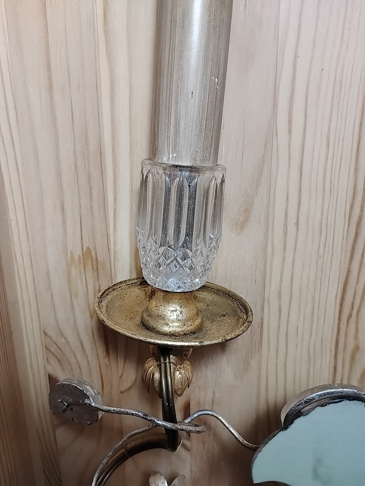 1 Antique Maison Bagues French Crystal Glass Parrot Bird Wall Sconce