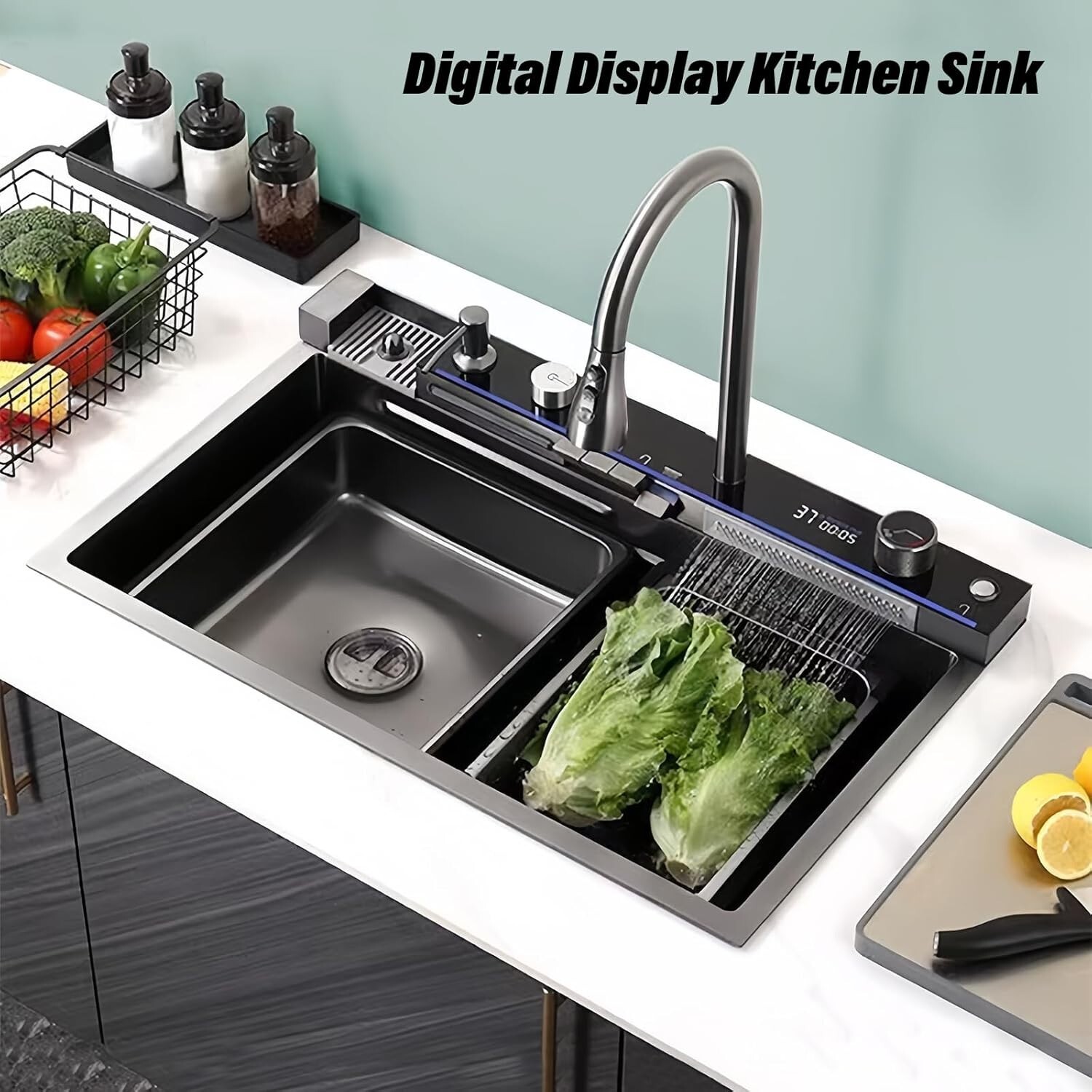 Stainless Steel Kitchen Sink Drop-in /Top Mount Sink Single Bowl Workstation Kit