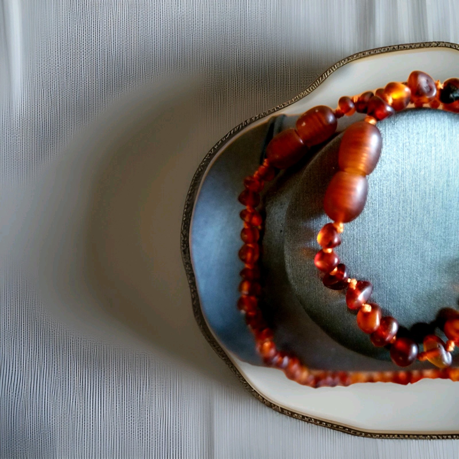 Puramber Genuine Baltic Origin Amber Necklace 12.5" and 5.5" Bracelet. New