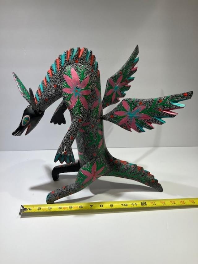 DRAGON Standing Hand Carved Oaxacan Folk Art Oaxaca Mexico