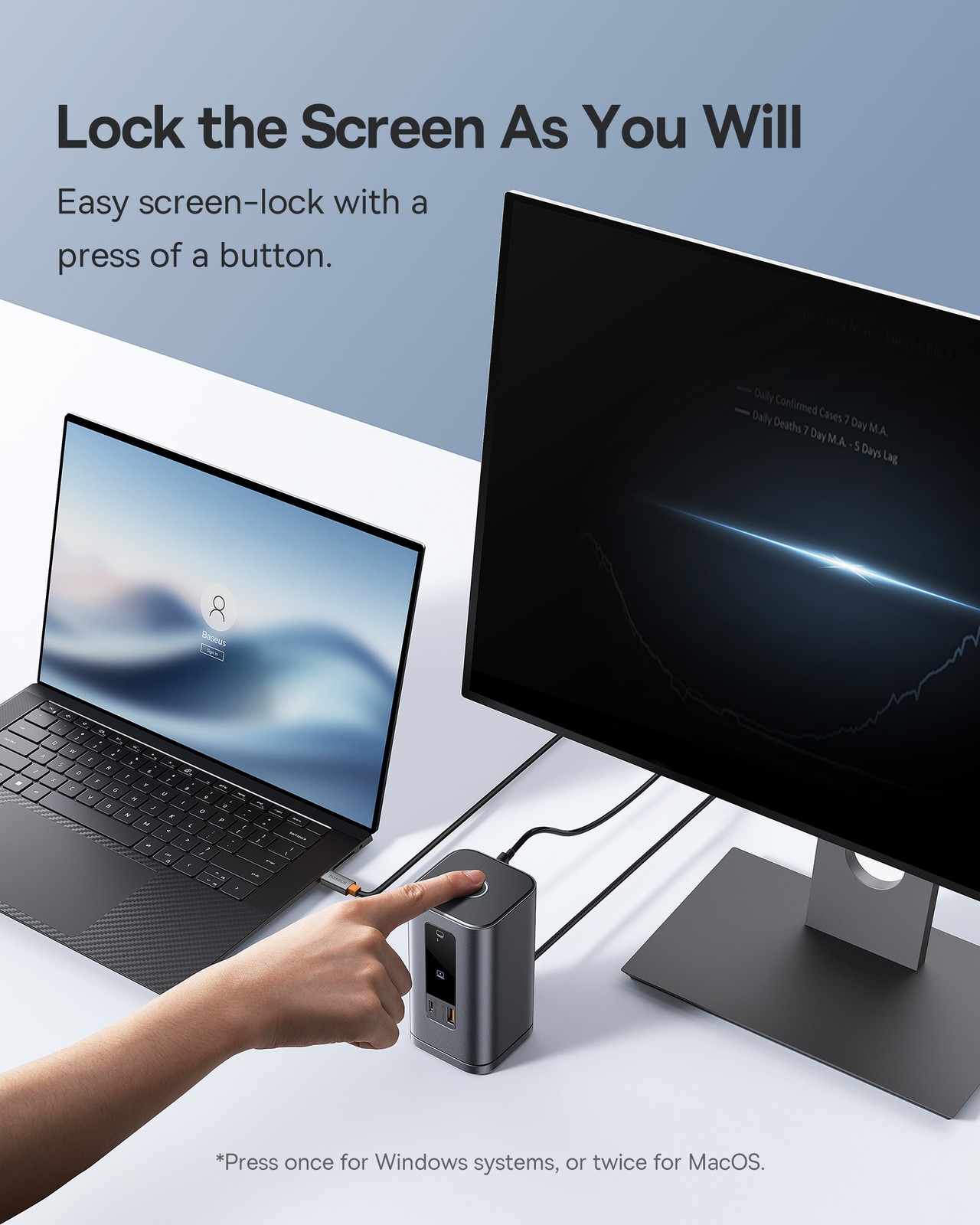 Baseus 11-in-1 Docking Station Triple Display 4K HDMI DP 10Gbps Ethernet 100W PD