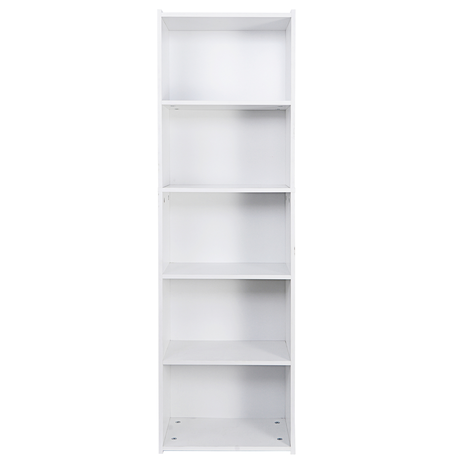 5 Shelves White Display Storage Cabinet Bookshelf for Home and Office