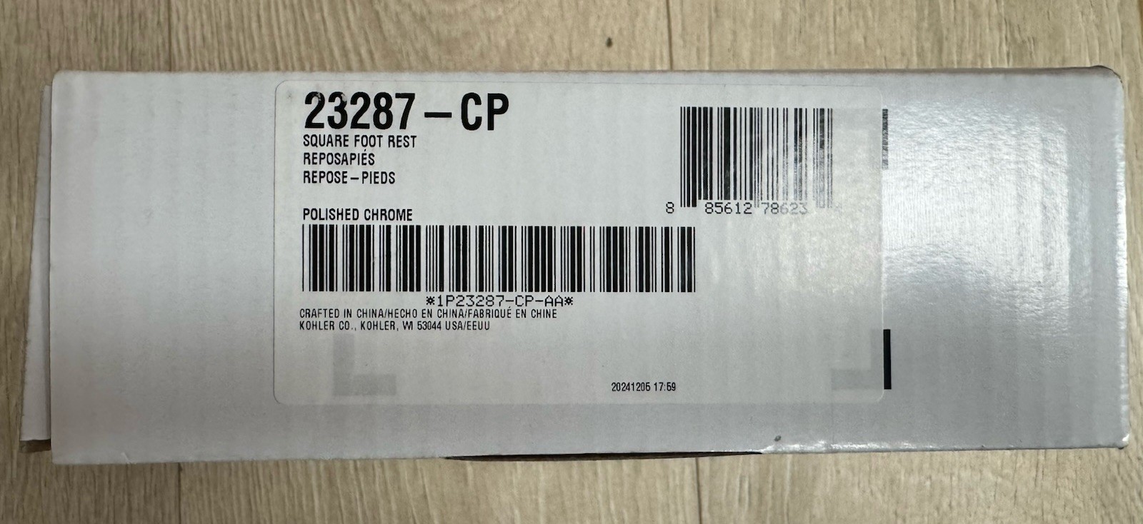 Kohler Square Foot Ledge Polished Chrome K-23287-CP FREE SHIPPING