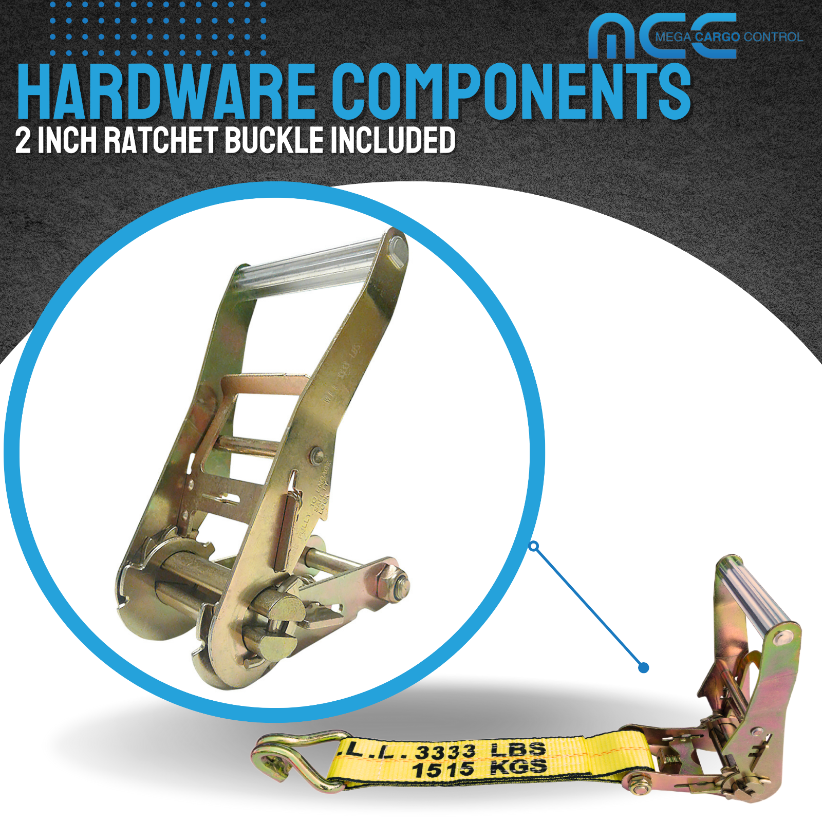 10 Pack 2" x 10' Over Tire Car Hauler Truck Trailer Auto Ratchet Tie Down Strap