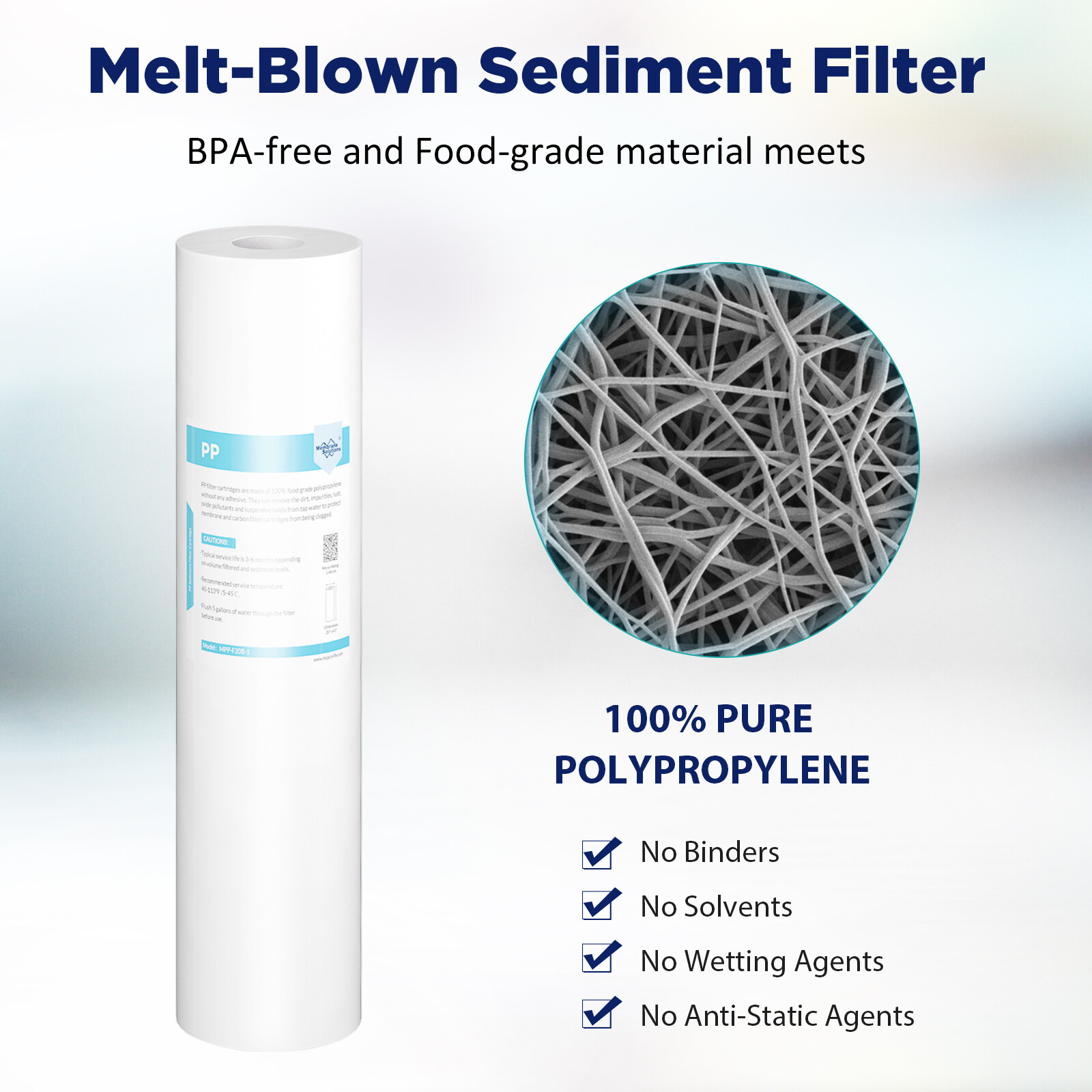 10"x2.5" / 10"x4.5" / 20"x4.5" Farm Sediment Water Filter 1/5/10/20/25/50 Micron