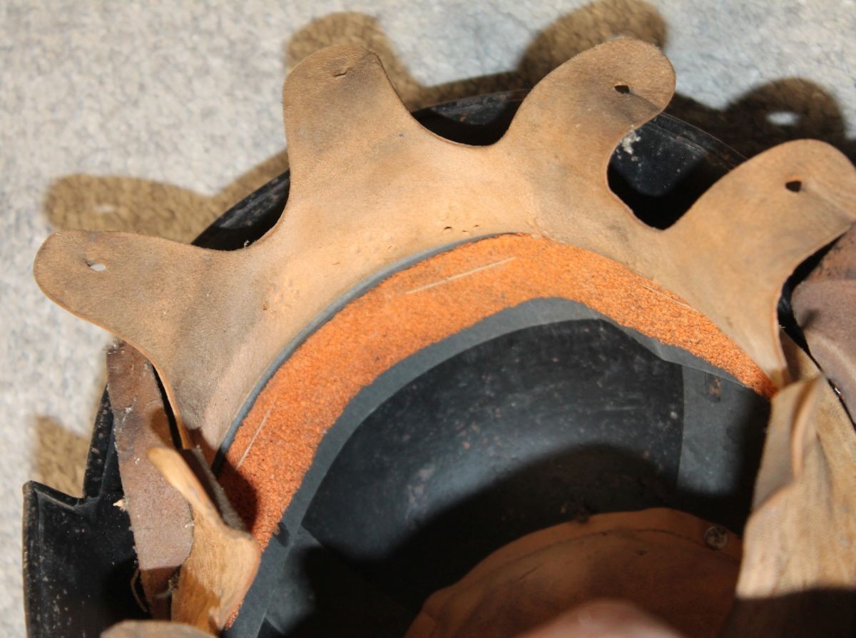 WW2 GERMAN STAHLHELM HELMET FSP M34 FIREFIGHTERS FIRE PROTECTION POLICE (a)