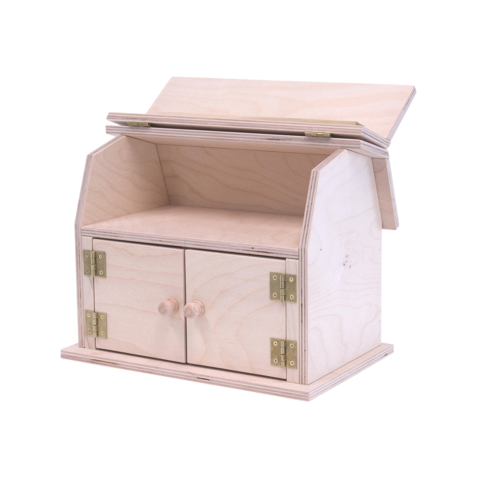 AmishToyBox.com Mini Wooden Barn Toy, Hip Roof Barn Design