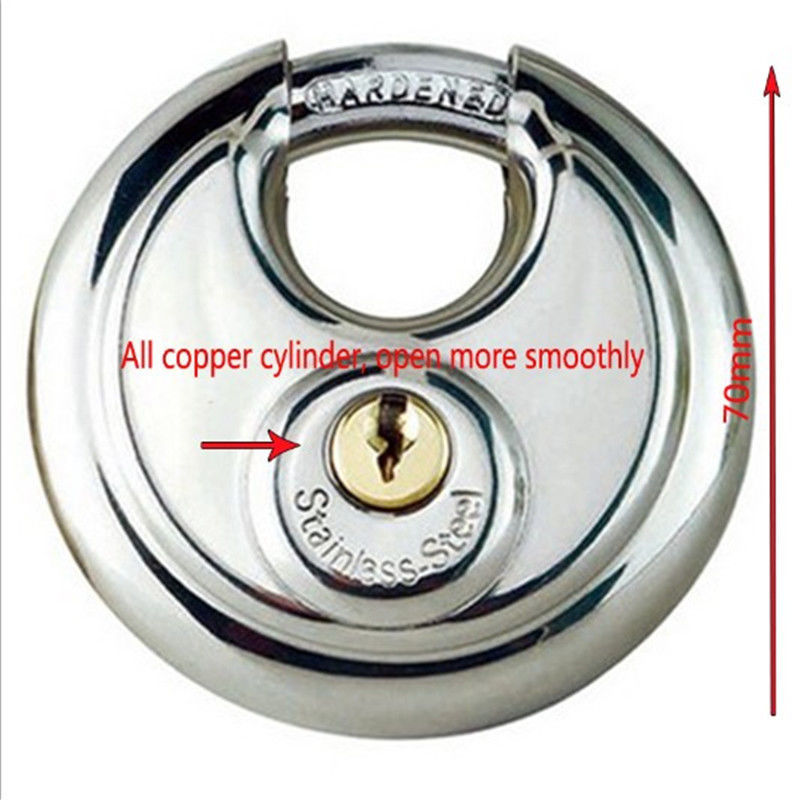 Keyed Alike Lot of 10 DISC PADLOCK 70mm Stainless Steel Storage Trailer Lock