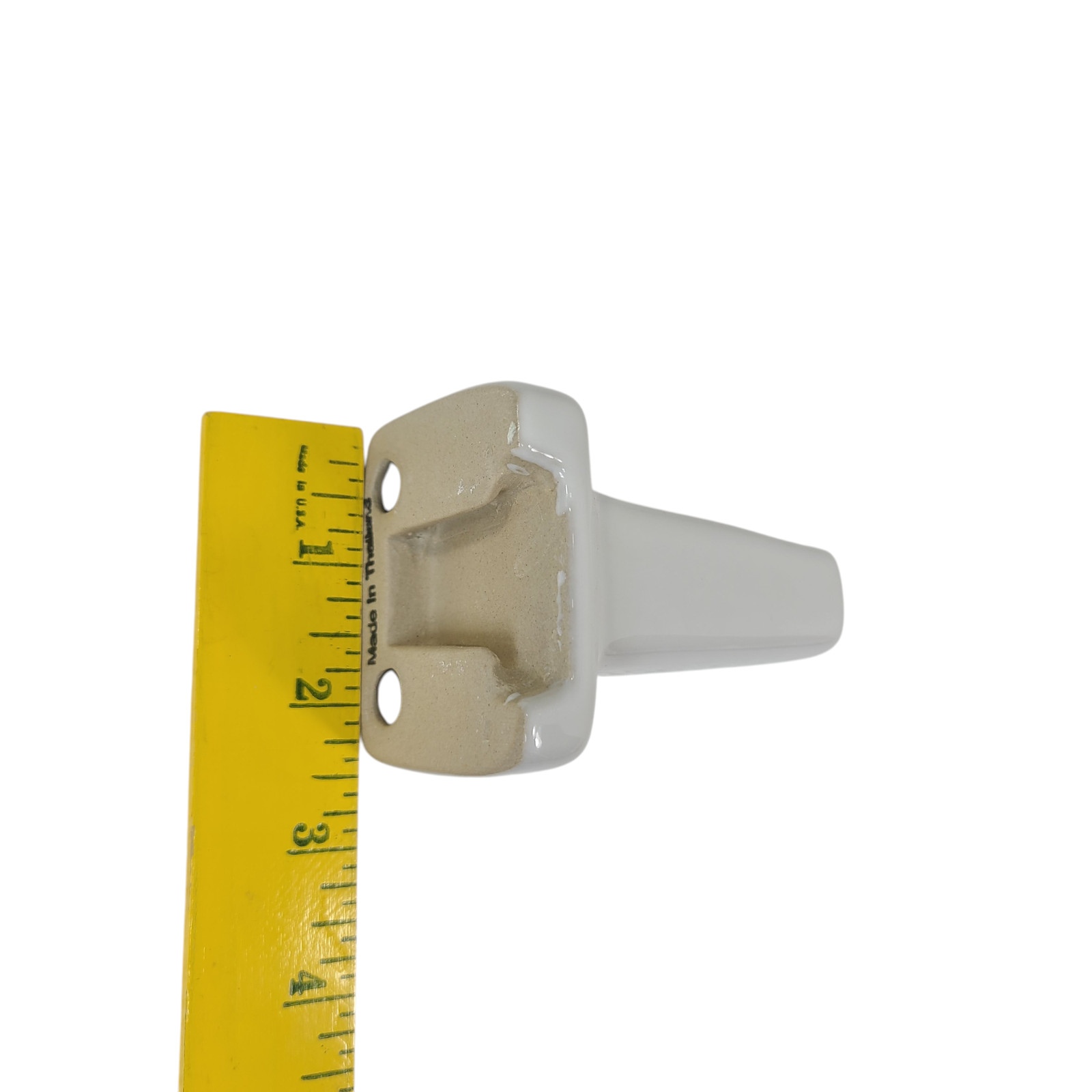 Vintage White Ceramic Towel Bar Rod Rack Post Holders Bracket Screw in Drywall