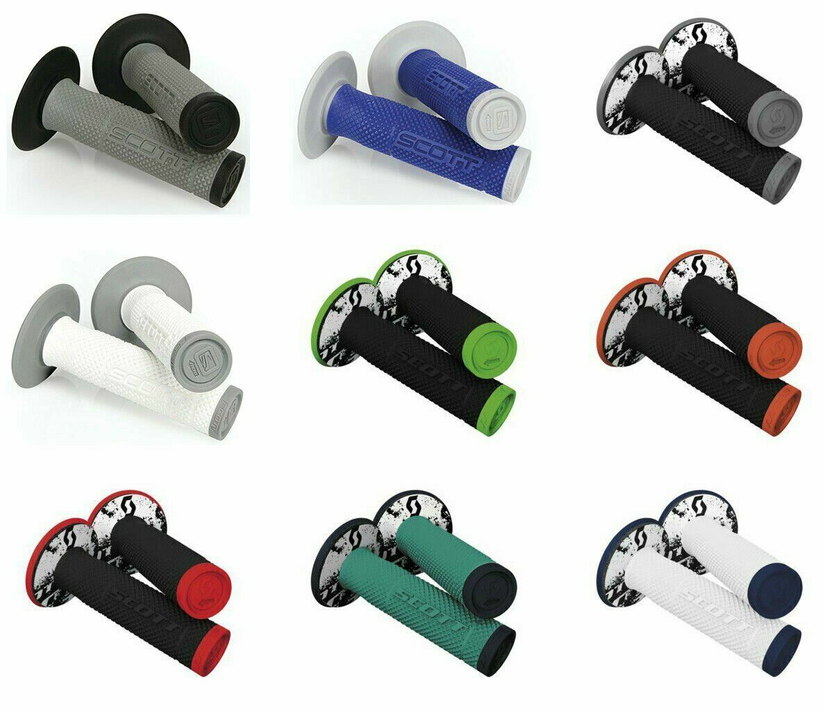 Scott SX II SX2 Hand Grips ALL COLORS Dirt Bike Motocross MX w/ Donuts 7/8"