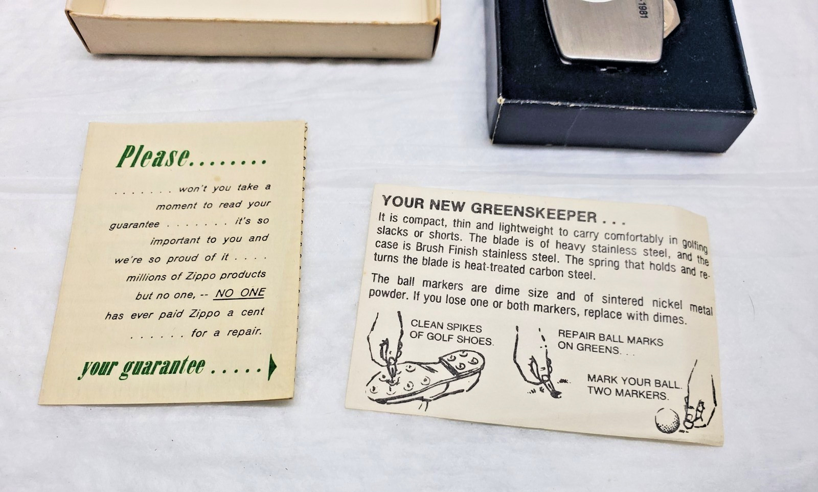 WABUSH MINES OPEN 1981 NEWFOUNLAND PICKANDS MATHERS ZIPPO GROUNDSKEEPER GOLF