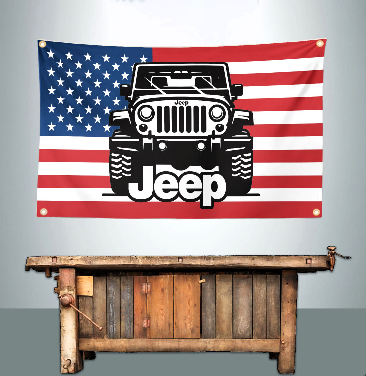 JEEP 3' X 5' BANNER FLAG CHRYSLER