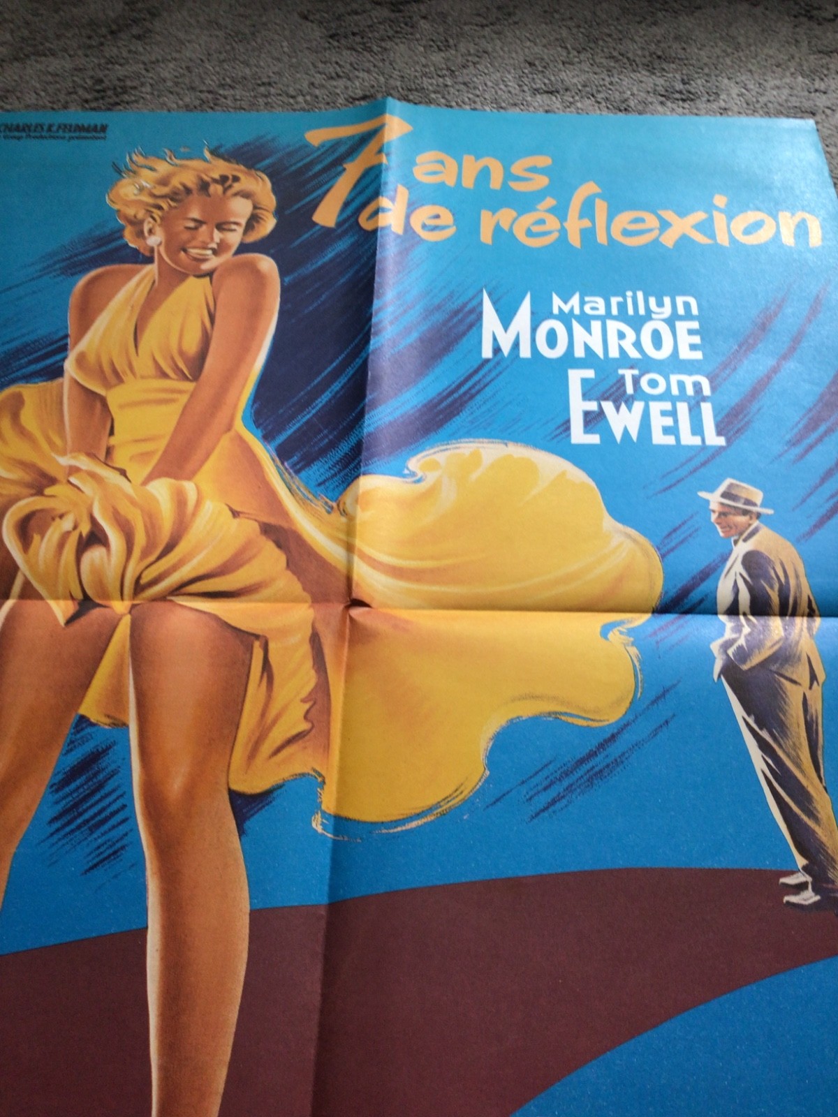 Marilyn Monroe 7 Year Itch original French movie poster in Mint condition