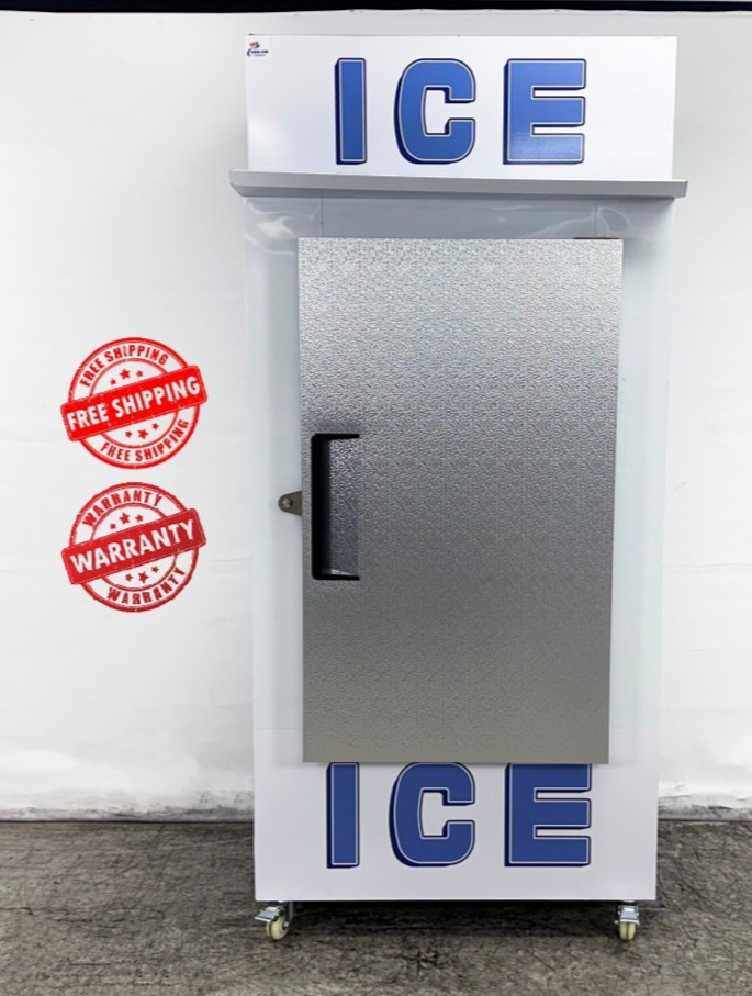 NEW 36" Ice Merchandiser Freezer Insulated 650L 100 Bags Capacity 115V