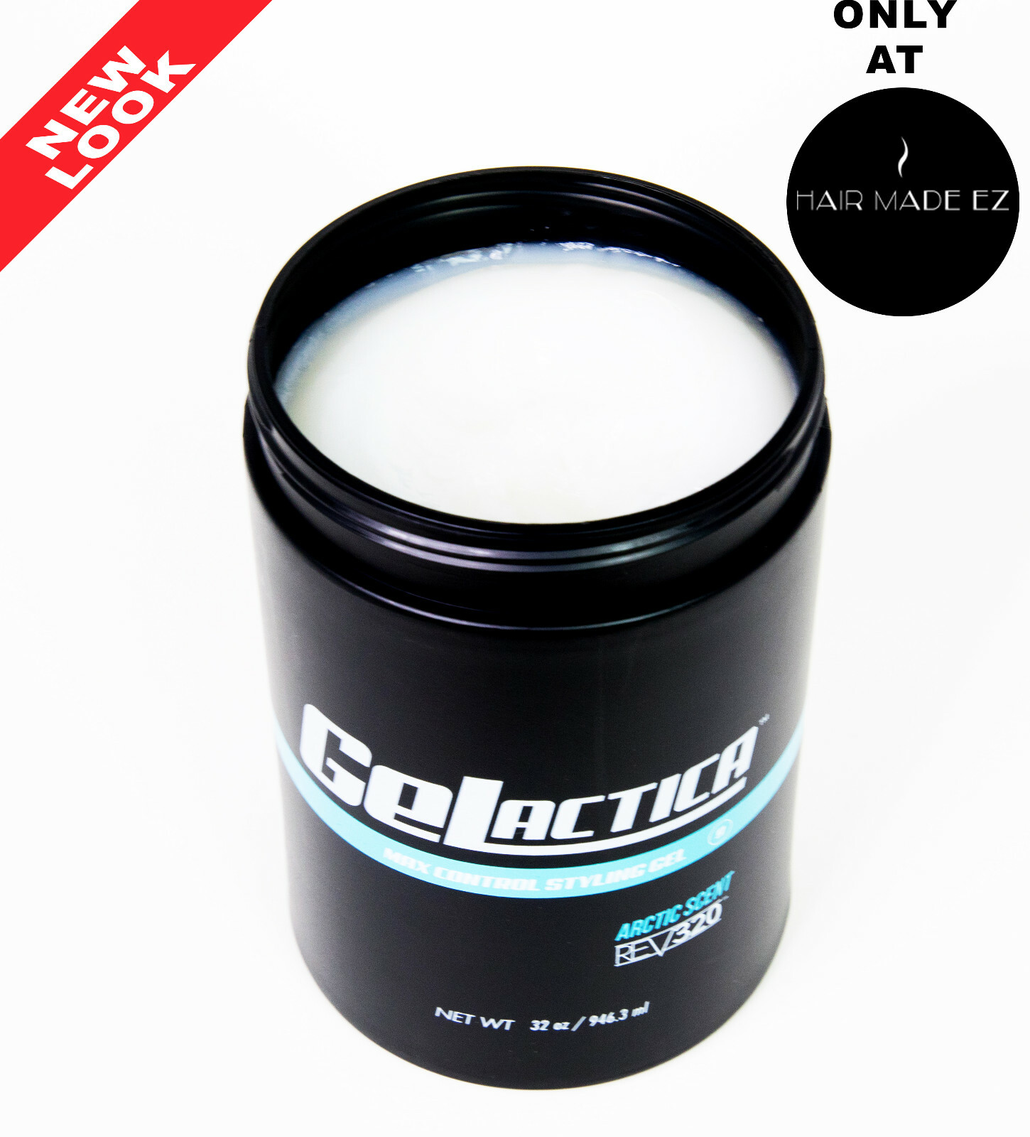 Gelactica Gel 32oz Hair Gel for Men - Organic Ingredients - Water Base New Look