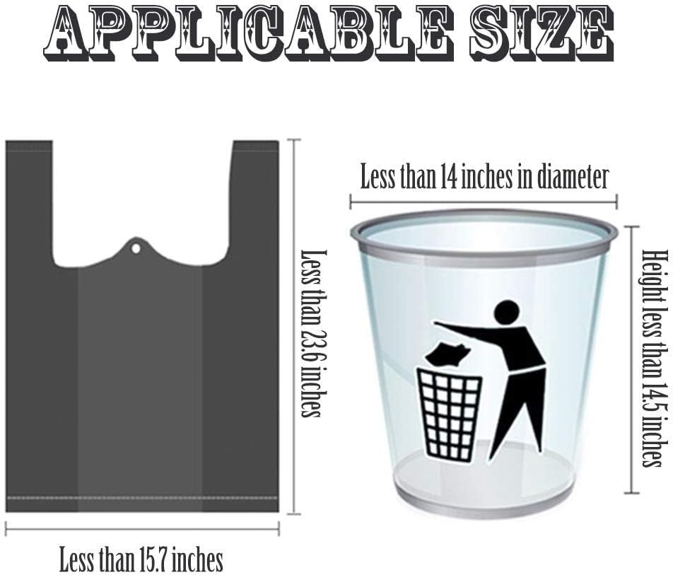 100 PCS 4 Gallon Trash Bags Kitchen Trash Bags Small Garbage Rubbish Bags 5 Roll