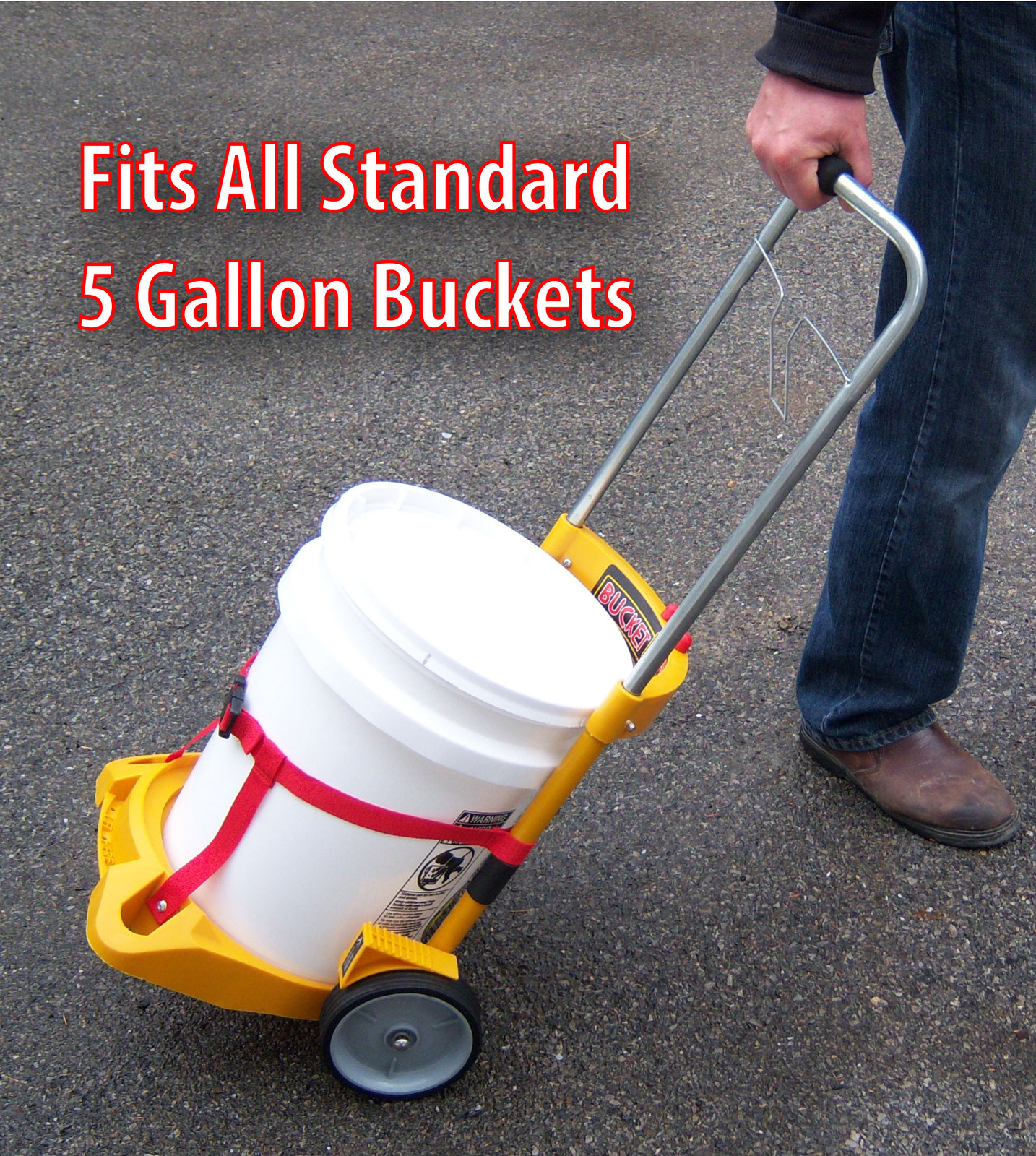 Bucket Buggy Rolling Cart, 5 - 7 Gallon Buckets, Paint, Tools (bucket not incl.)