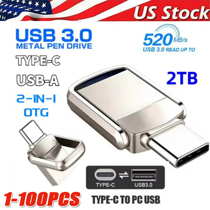 1/2TB Type C/USB-A USB 3.0 Flash Drive Thumb Drive Memory Stick for PC Lapto LOT