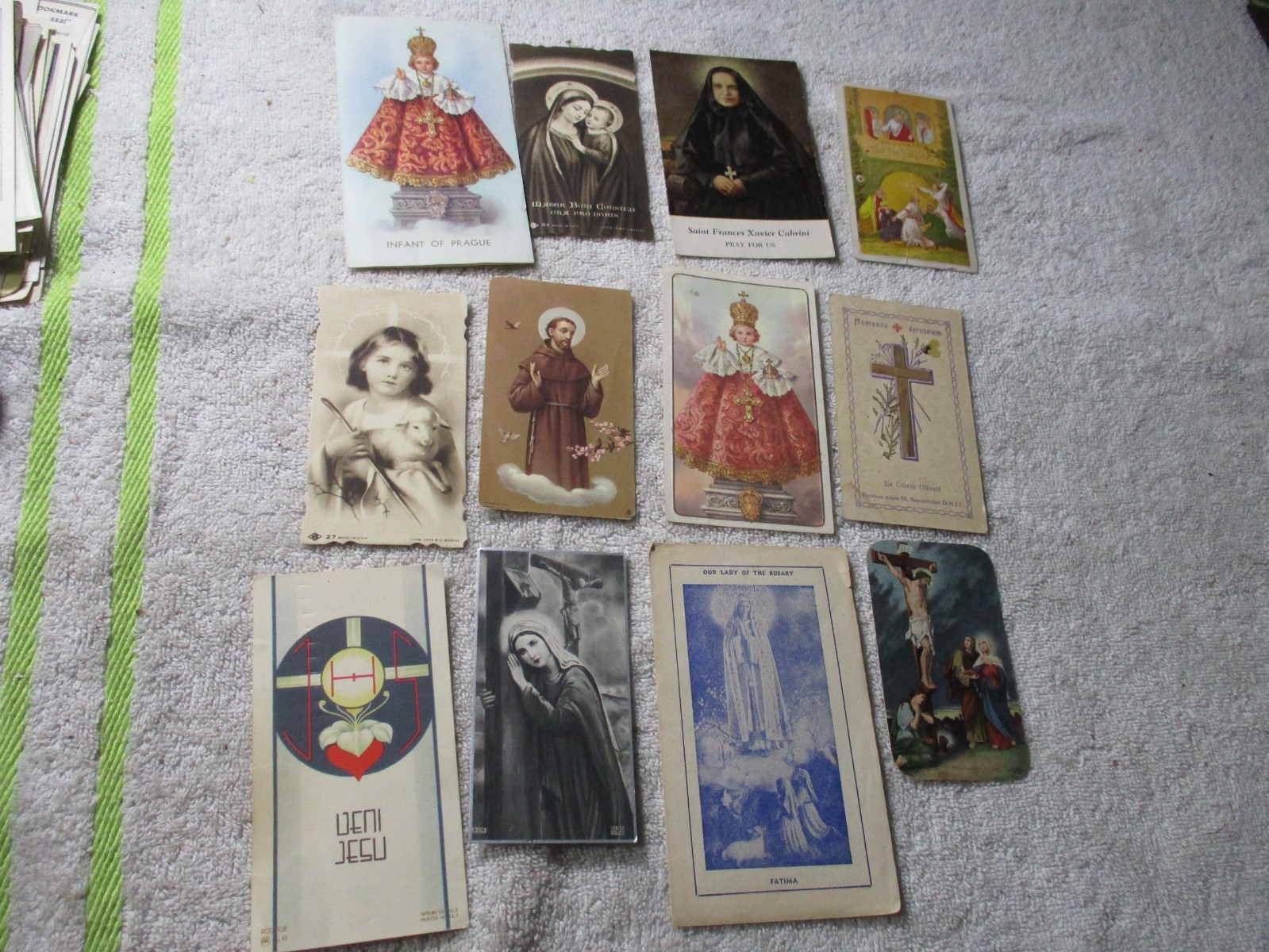 12 VINTAGE RELIGIOUS PRAYER HOLY CARDS catholic Christian 1930s-40s