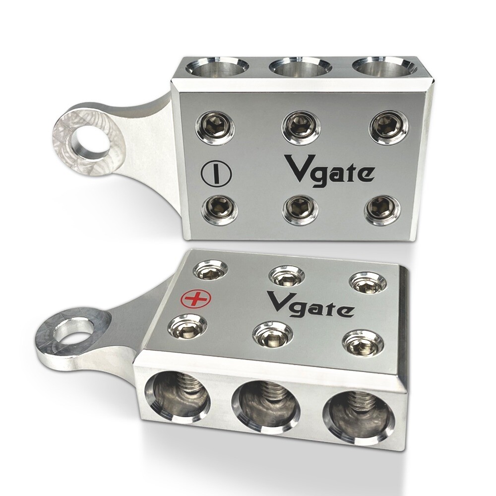 Vgate 6x1/0 Awg Gauge Post Battery Terminals For Lithium Or Agm ，M10 & 3/8”-16