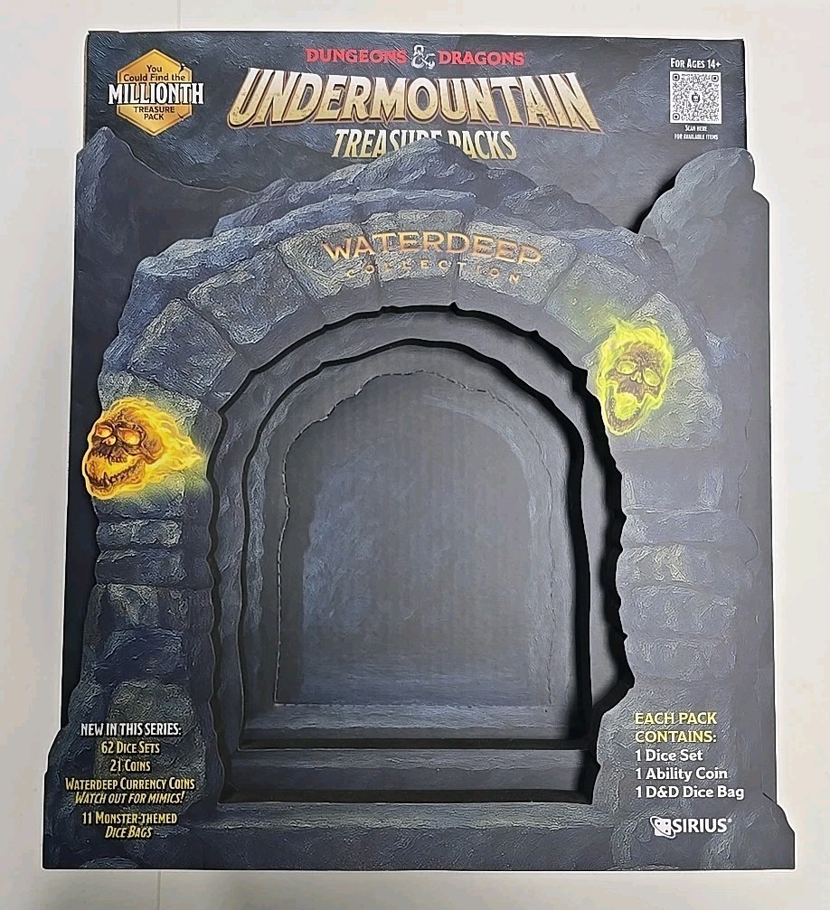 D&D UNDERMOUNTAIN Treasure Packs WATERDEEP COLLECTION Dice 25 Booster Display