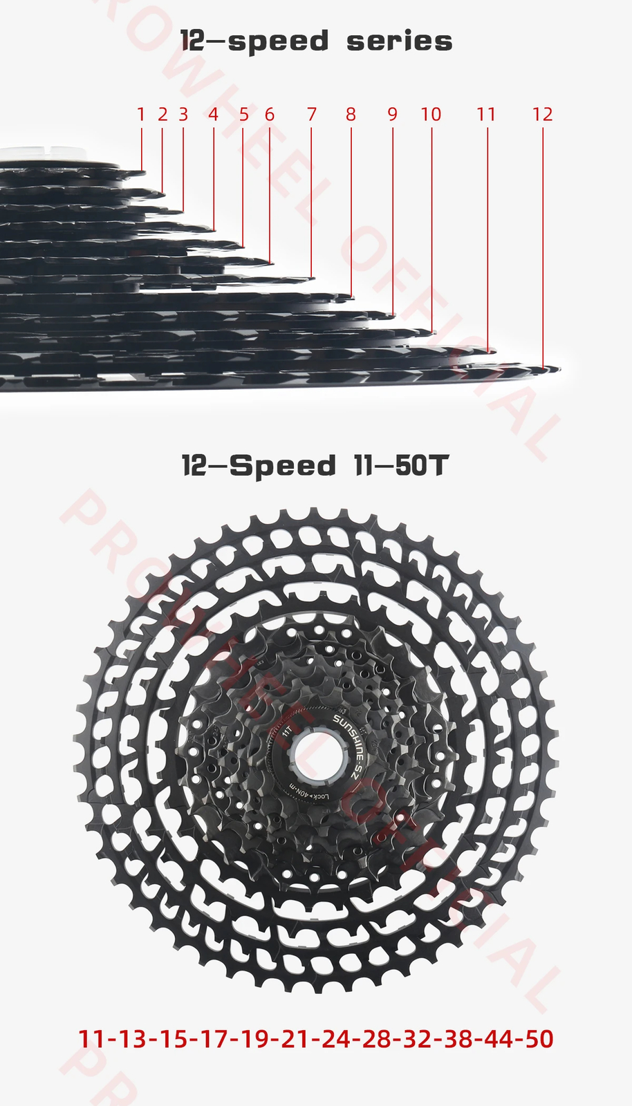 Mountain Bike Cassette 10 11 12 Speed MTB K7 46T 50T 52T HG Compatible