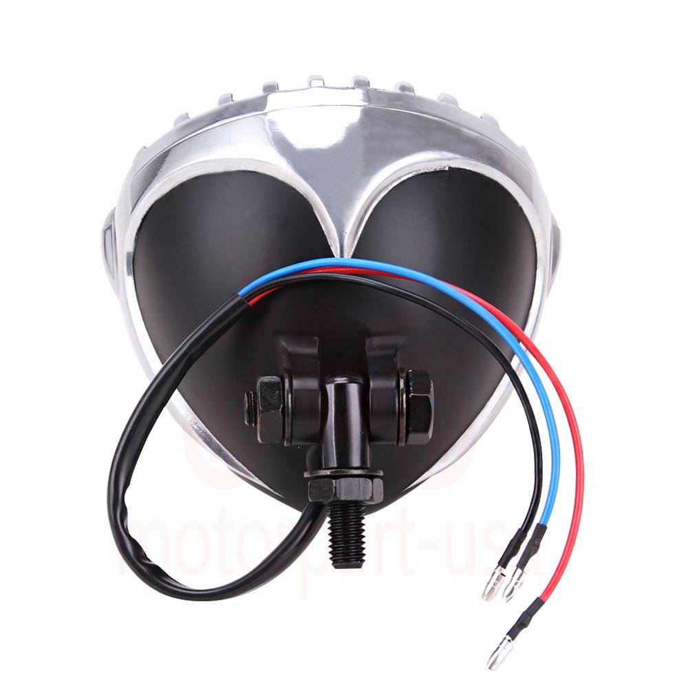 Motorcycle Grill Headlight Lamp For Harley Chopper Bobber Cafe Racer Cruiser