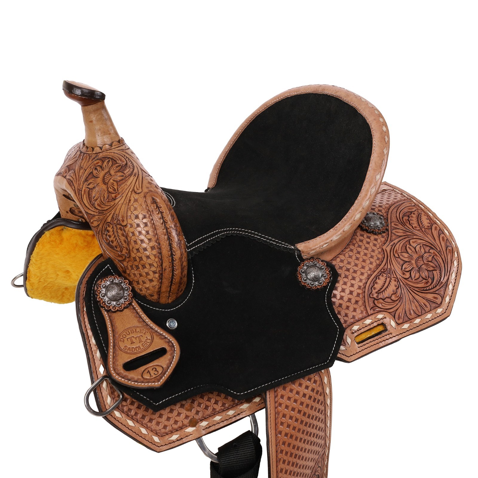 Cheyenne Spinal Relief Youth Barrel Style Saddle Tooling FQHB 12" 13" NEW