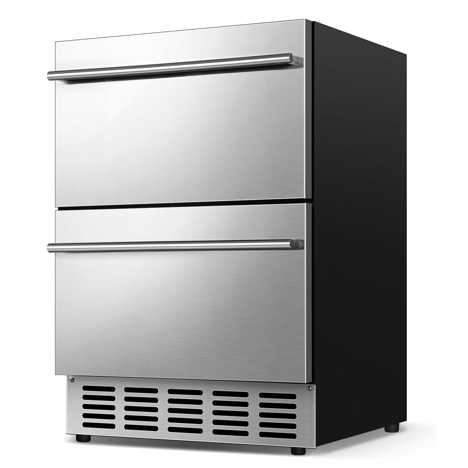 Under Counter Beverage Refrigerator 24in Outdoor Drawer Fridge Stainless Steel