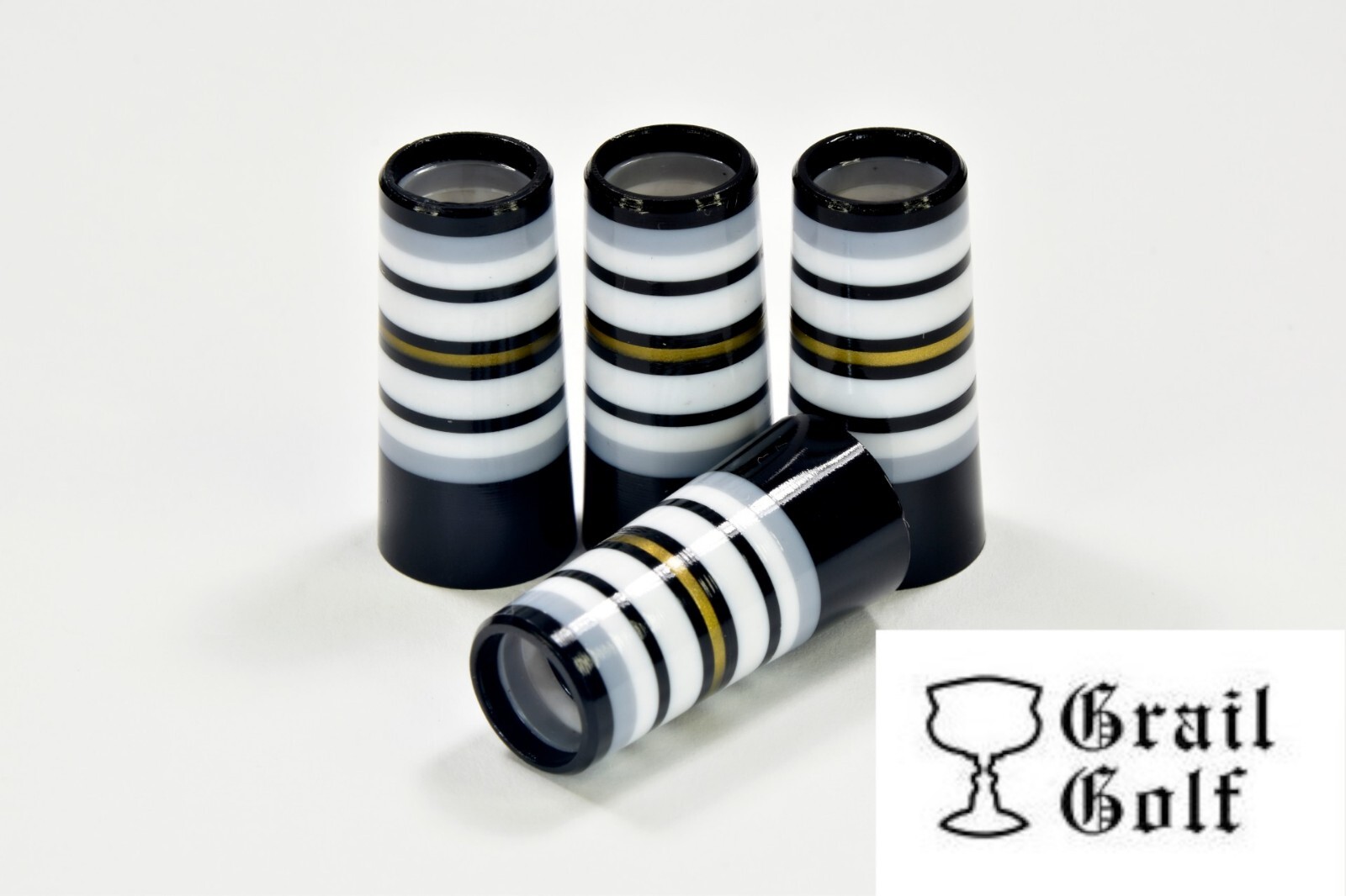 GRAIL GOLF HYPER-PREM IRON FERRULES .355 1.2".550OD BLACK, GOLD, GREY RINGS LOT