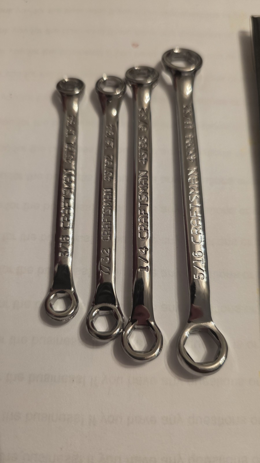 Craftsman Midget Inch 4 Pc Box End Wrench Set New Made In The USA