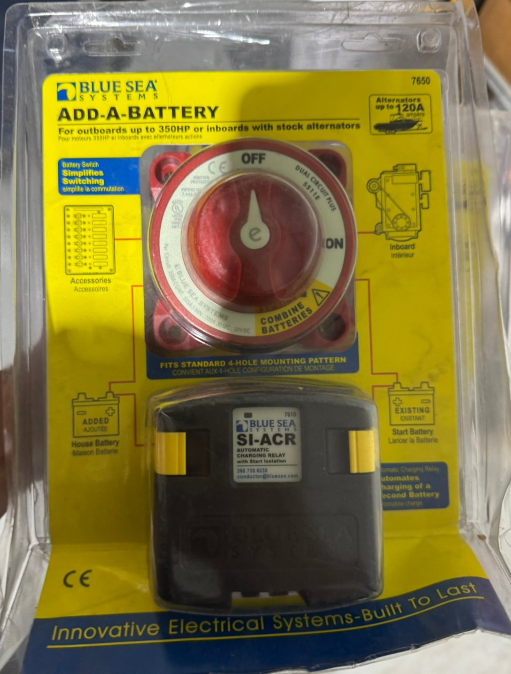 Blue Sea Systems 120A Add-A-Battery Kit (7650) - Damaged Plastic Package