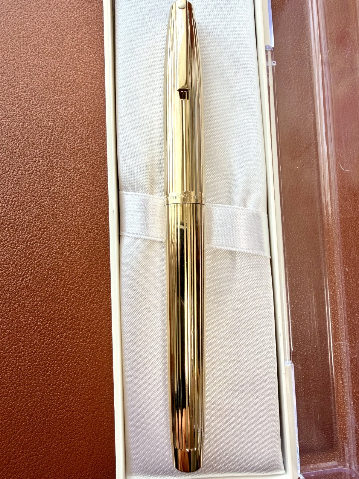 Sheaffer Imperial 440 Gold Electroplated Fountain Pen 14K Inlaid Nib Vintage