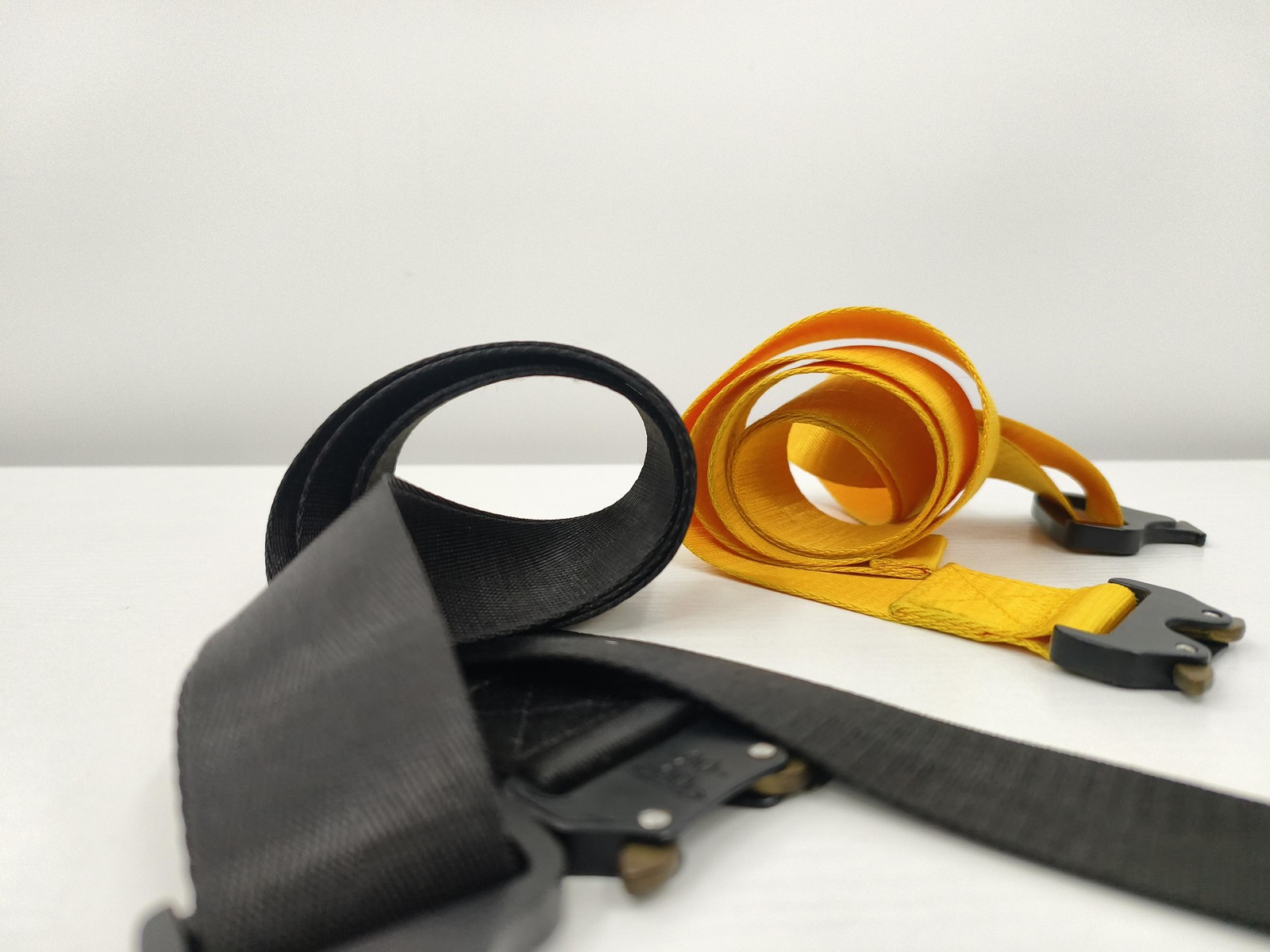 Black and Yellow Quick Release Belt Metal Buckle Dressy Fashion