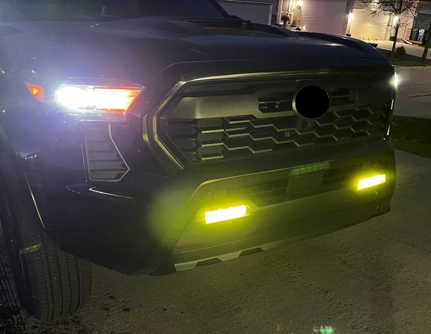 Yellow LED Fog Pocket Light Kit For Toyota 22+ Tundra/Sequoia 24+ Tacoma/4Runner