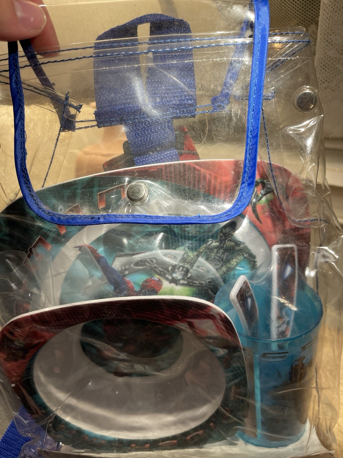 Y2K 2002 Spiderman the Movie Child Dinner Set Bowl Plate Tumbler Cup New Tobey