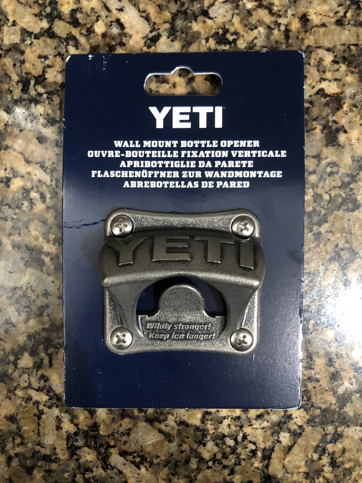YETI Wall or Cooler Mounted Bottle Opener Stainless Steel (New)