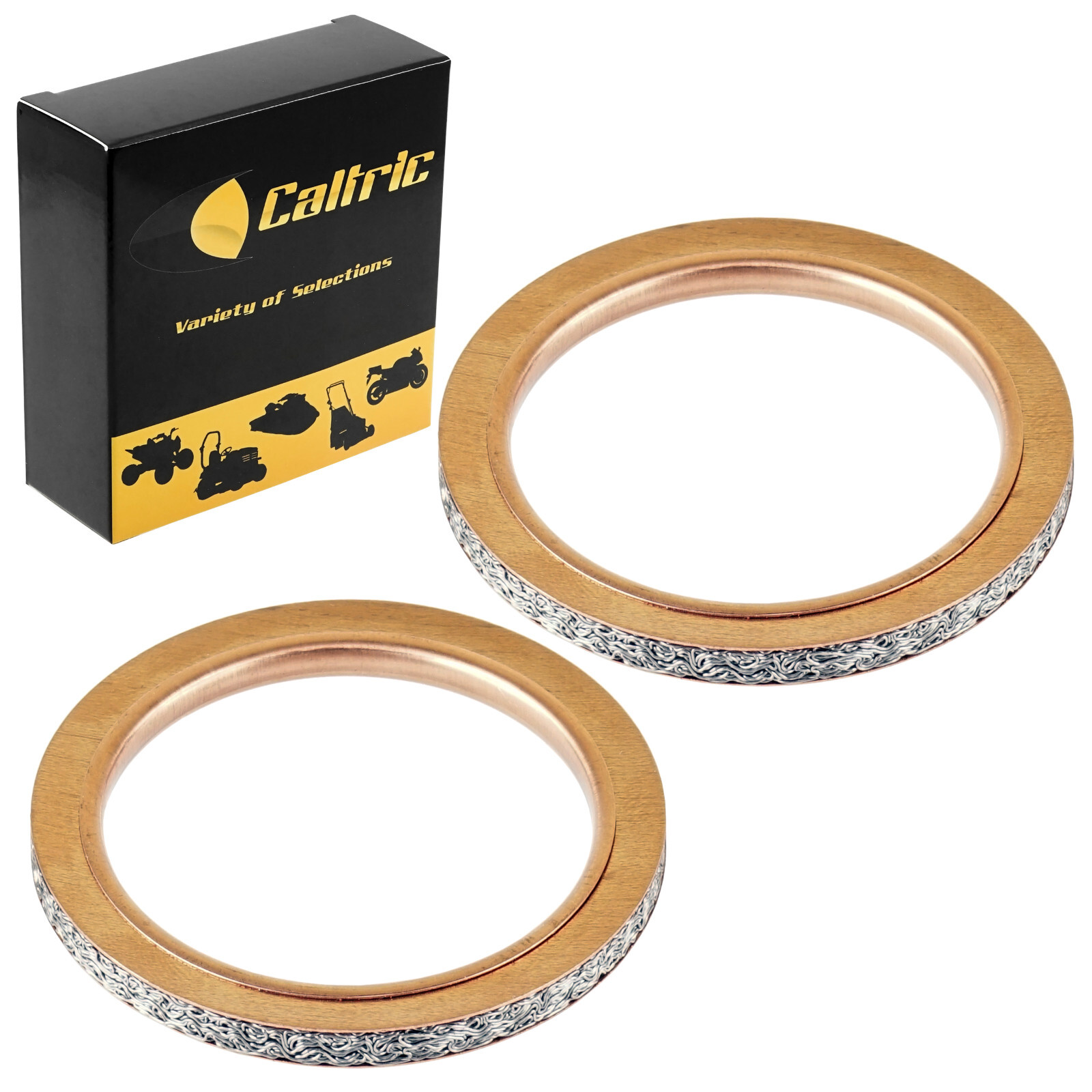 2 Exhaust Muffler Pipe Head Gasket For Yamaha 3Eg-14613-00-00 4X7-14613-00-00