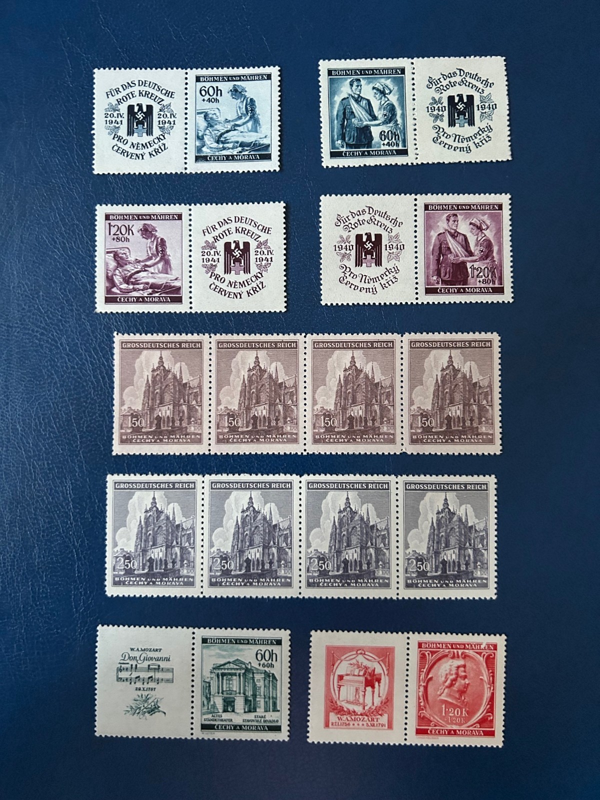 CZECHOSLOVAKIA, Bohemia & Moravia, 14 Mint Never Hinged - Great Lot $ Value!