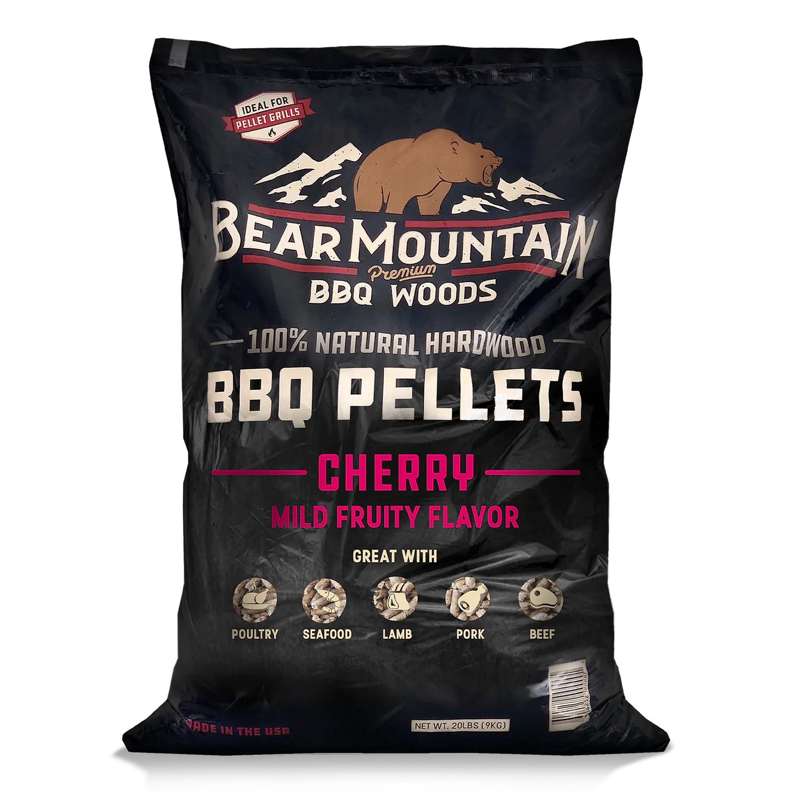 Bear Mountain BBQ FK13 Premium All-Natural Hardwood Cherry BBQ Pellets, 20 lbs