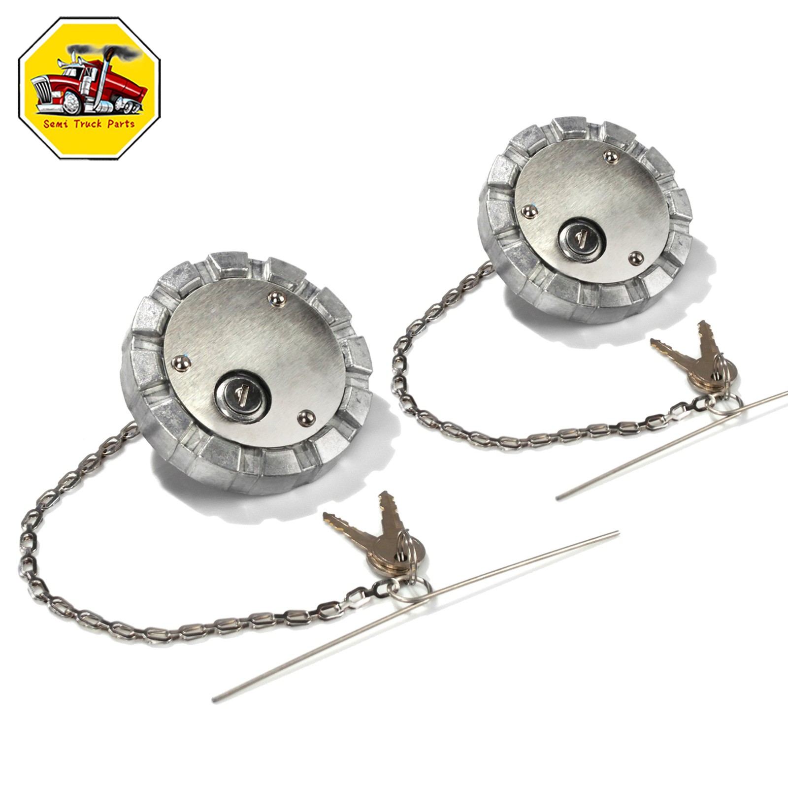 2x Locking Fuel Cap Fits Kenworth Peterbilt Freightliner Western Star SNV431089