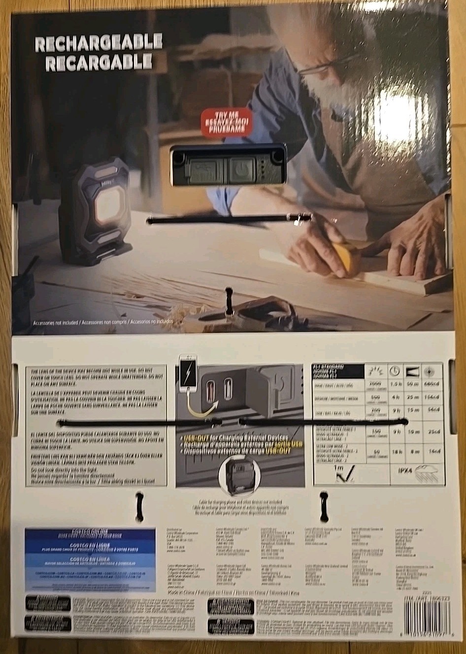 NEW Infinity X1 2000 Lumen Work Light, 3PK, 18Hrs, 5 Modes, Magnetic, Powerbank