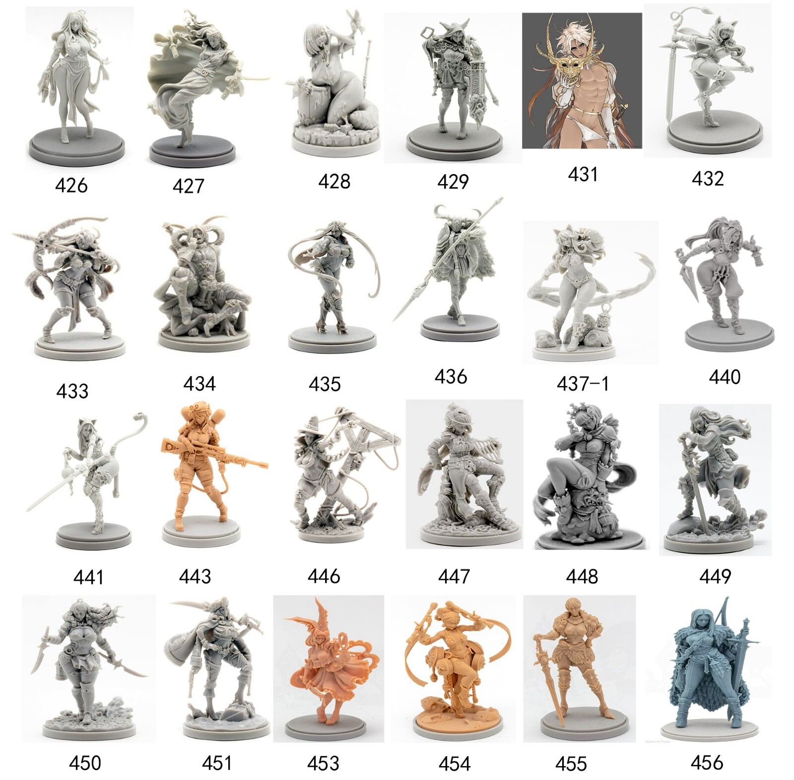 3-6-10-20-30-50 PCS, You Choose From 150 kingdom death Models 30mm Resin Unbuild